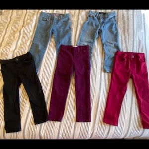 5 pairs of girls 4T jeans 4T pants